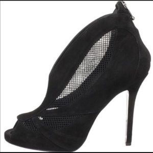 Dolce & Gabbana Suede and Mesh peep toe stiletto